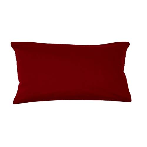 Hans-Textil-Shop Kissenbezug 30x60 cm Uni Bordeaux Rot Baumwolle Dekokissen Kissenhülle Couchkissen Sofakissen Deko Reißverschluss von Hans-Textil-Shop