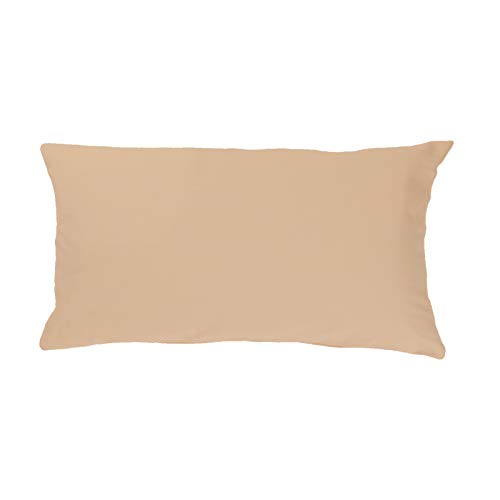 Hans-Textil-Shop Kissenbezug Uni Baumwolle - Für Wohnzimmer, Esszimmer, Schlafzimmer, Kinderzimmer, Garten und Terrasse (30 cm x 60 cm, beige) von Hans-Textil-Shop