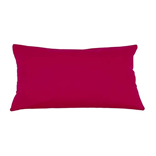 Hans-Textil-Shop Kissenbezug Uni Baumwolle - Für Wohnzimmer, Esszimmer, Schlafzimmer, Kinderzimmer, Garten und Terrasse (30 cm x 60 cm, pink) von Hans-Textil-Shop