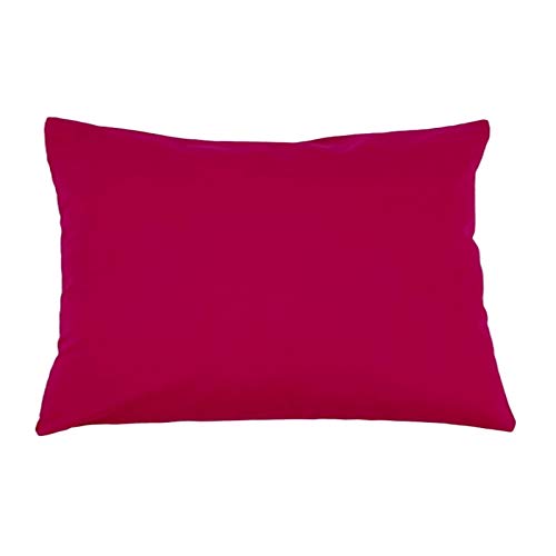 Hans-Textil-Shop Kissenbezug 35x55 cm Uni Pink Baumwolle Dekokissen Kissenhülle Couchkissen Sofakissen Deko Reißverschluss von Hans-Textil-Shop