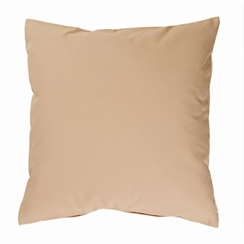 Hans-Textil-Shop Kissenbezug 80x80 cm Uni Beige Baumwolle Dekokissen Kissenhülle Couchkissen Sofakissen Deko Reißverschluss von Hans-Textil-Shop