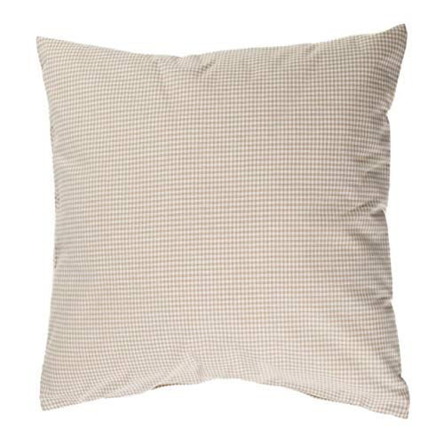 Hans-Textil-Shop Kissenbezug Vichy Karo 2x2 mm - Karierte Sofakissen, Dekokissen, Sitzkissen, Zierkissen (50 cm x 50 cm, beige) von Hans-Textil-Shop