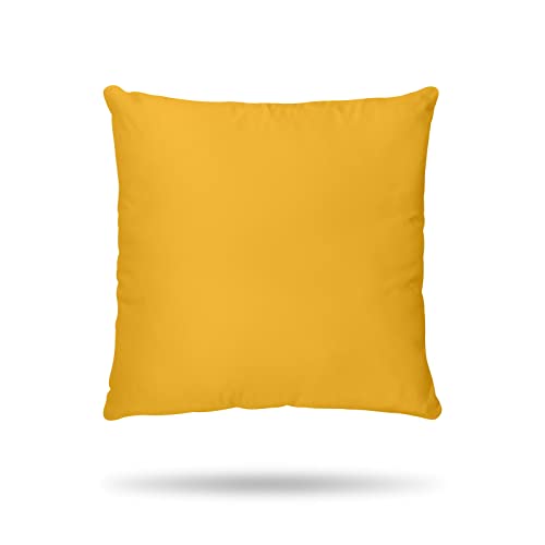 Hans-Textil-Shop Komplettkissen Linon - Kopfkissen, Dekokissen, Couchkissen, Sofakissen (50x50 cm, Gelb) von Hans-Textil-Shop