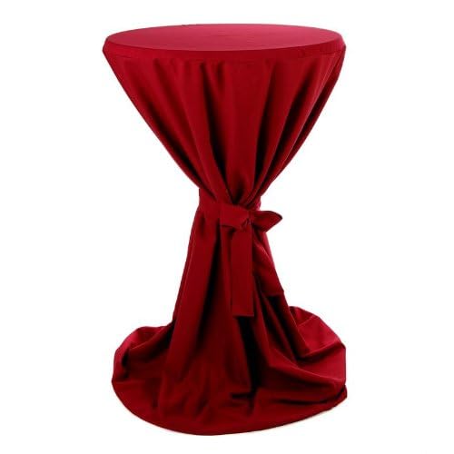Hans-Textil-Shop Premium Polyester Stehtischhusse - Vielseitig, Langlebig, Für Events, Hochzeit, Geburtstag, Made in Europa, Passend für 60-85 cm Tische, in Mehreren Farben (Bordeaux, 80-85 cm) von Hans-Textil-Shop
