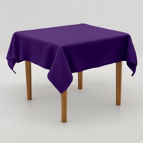 Tischdecke Uni Polyester - Einfarbig, Pflegeleicht, Bügelfrei, Tischtuch, Tischwäsche, Privat, Restaurant, Hotel, Handgefertigt, Made in Europa (Lila, 80x80 cm) Tischdecke Uni Polyester - Einfarbig, Pflegeleicht, Bügelfrei, Tischtuch, Tischwäsche, Privat, Restaurant, Hotel, Handgefertigt, Made in Europa (Lila, 80x80 cm) von Hans-Textil-Shop
