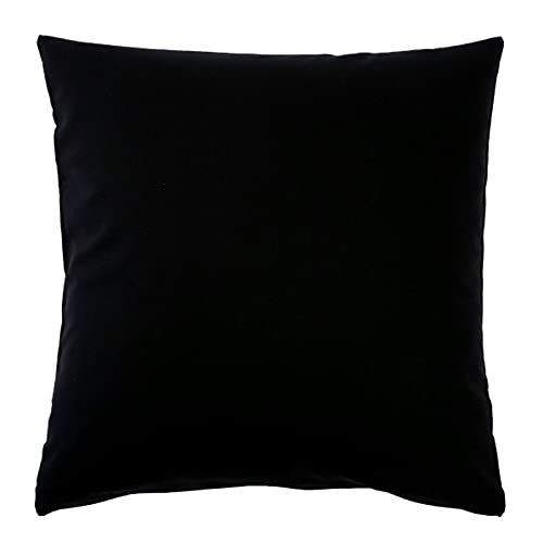 Hans-Textil-Shop Universeller Flanell Kissenbezug Uni Baumwolle - Waschbar, Bügelfest, Trocknergeeignet, mit Reißverschluss, in Verschiedenen Größen (Schwarz, 40x40 cm) von Hans-Textil-Shop
