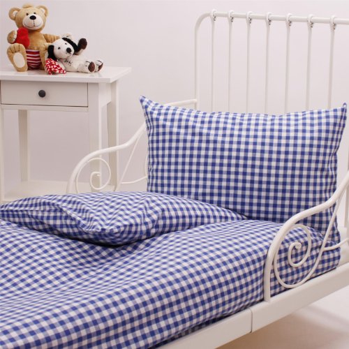 Hans-Textil-Shop Kinderbettwäsche 100x135 40x60 cm Karo 1x1 cm Blau Hans-Textil-Shop Kinderbettwäsche 100x135 40x60 cm Karo 1x1 cm Blau von Hans-Textil-Shop