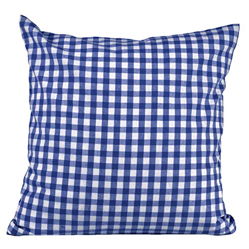 Hans-Textil-Shop Kissenbezug Karo 1x1 cm Hotelverschluss - Kariert, Landhaus, Kissen, Kissenhülle, Dekokissen, Sofakissen, Couchkissen, Kopfkissen (Blau, 40 x 40 cm) Hans-Textil-Shop Kissenbezug Karo 1x1 cm Hotelverschluss - Kariert, Landhaus, Kissen, Kissenhülle, Dekokissen, Sofakissen, Couchkissen, Kopfkissen (Blau, 40 x 40 cm) von Hans-Textil-Shop