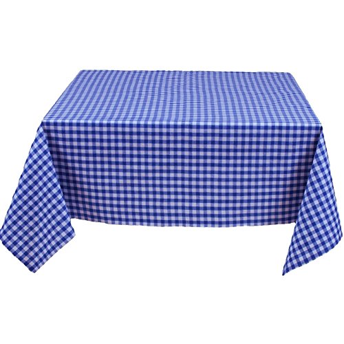 Tischdecke 100x100 cm Vichy Karo 1x1 cm Blau Baumwolle (Karomuster, Kariert, Landhaus, Deko) von Hans-Textil-Shop