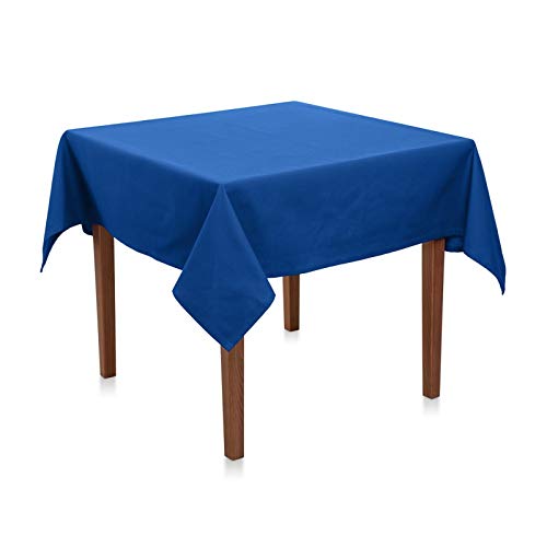 Tischdecke Uni Polyester - Einfarbig, Pflegeleicht, Bügelfrei, Tischtuch, Tischwäsche, Privat, Restaurant, Hotel, Handgefertigt, Made in Europa (Kobalt Blau, 130x170 cm) von Hans-Textil-Shop