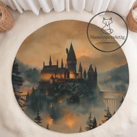 Magic School Area Rug Round Gift For Wizards & Witches Castle Kids Room Decor Nursery Accent Fantasy Fan Potter Art Magic School Area Rug Round Gift For Wizards & Witches Castle Kids Room Decor Nursery Accent Fantasy Fan Potter Art von HansAndersArtIg