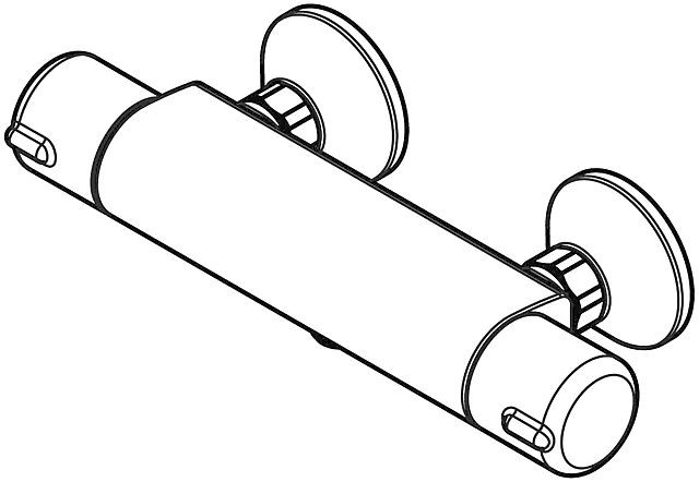 Hansa Brause-Therm.-Batterie für Wandaufbau Hansamicra 5815 2171 verchromt, 58152171 58152171 von Hansa