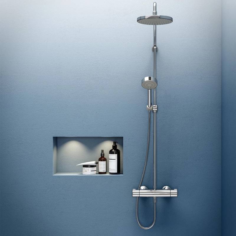 Hansa Duschsystem mit Thermostat HANSAMICRA in Chrom von Hansa