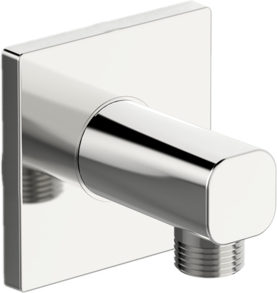 HANSA HANSALIVING Wandanschlussbogen, eckig, chrom, 51180180 von Hansa