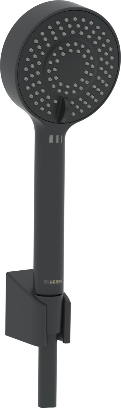 HANSA HANSABASICJET Handbrause-Set, Anti-Kalk-Technik, Durchmesser 95 mm, Eco-Durchfluss, 3-strahlig, 4468013333 von Hansa