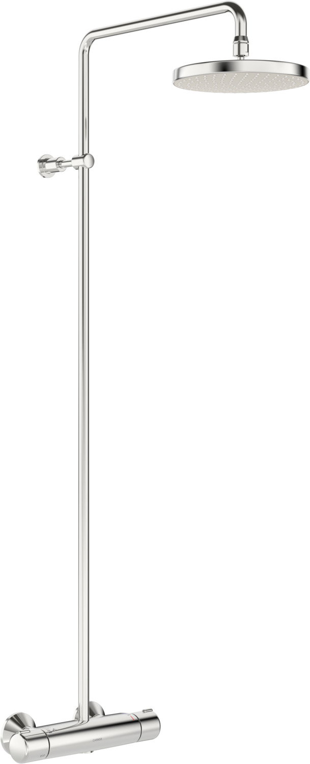 HANSA HANSAmicra Duschsystem, Kopfbrause 200mm, rund, ohne Handbrause, Ausladung 427-452mm, chrom, 44350100 von Hansa