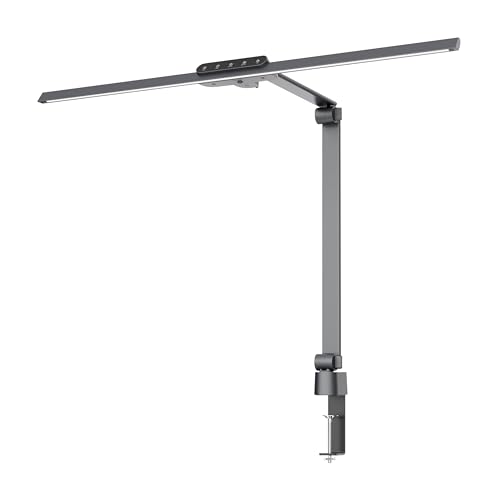 Hansa LED Bildschirmleuchte Flow anthrazit, 5 Farbtemperaturen wählbar, 2700-6000 Kelvin, dimmbar, Lichtsensor, Memory-Funktion, Abschaltfunktion, Tischklemme von Hansa