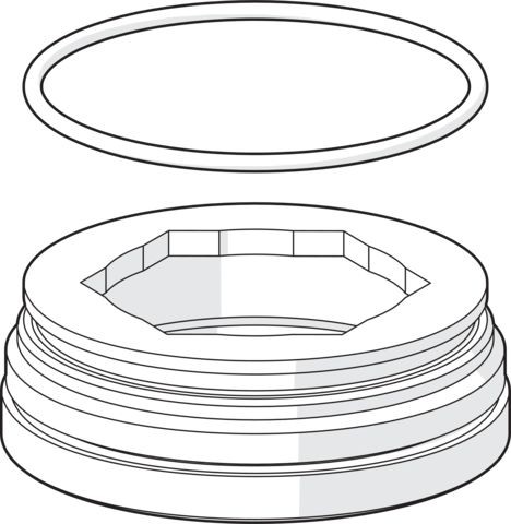 Hansa Montagering für Luftsprudler HANSA 59914744 M24x1, SW17, (2019-)  59914744 von Hansa