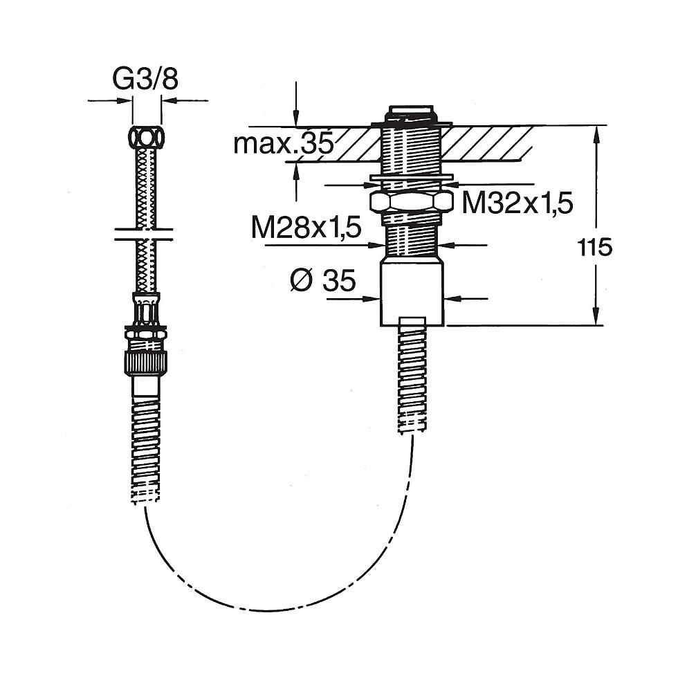 Hansa Wandhalter 0428 Chrom 04280100 von Hansa