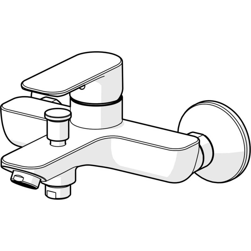 Hansa Wannenfüll- und Brausebatterie EHM Basic 5544 Chrom von Hansa