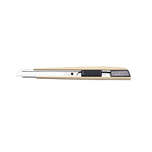 NT Cuttermesser A-300 RP (9mm, Kunststoff, Farbe: Elfenbein, mit Taste) 489660 von NT Cutter