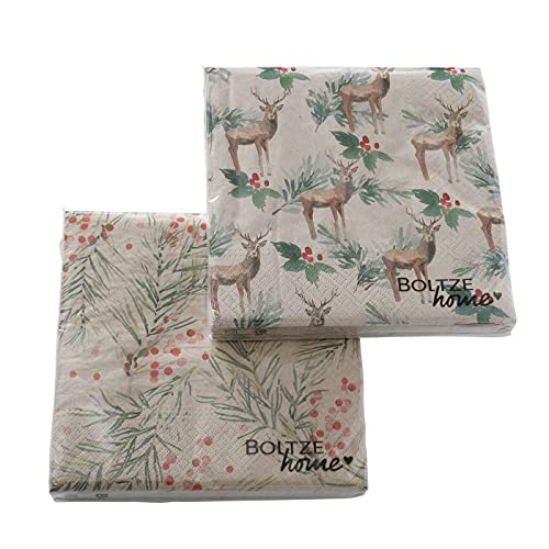 Servietten Herbst Weihnachten 2er-Set von Hanse Glücks-Manufaktur GmbH