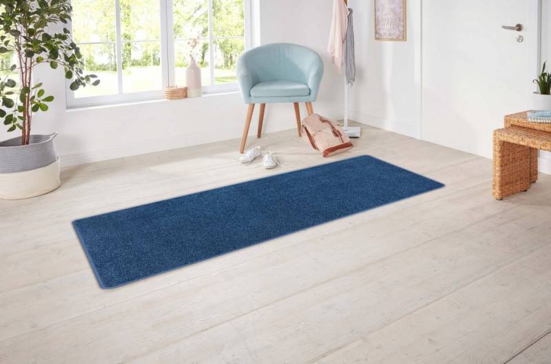 Hanse Home Exclusiv Läufer Liberty, rechteckig, Höhe: 7 mm, Uni-Meliert, robust, kräftige Farben, rundherum farbige Kettelung von Hanse Home Exclusiv