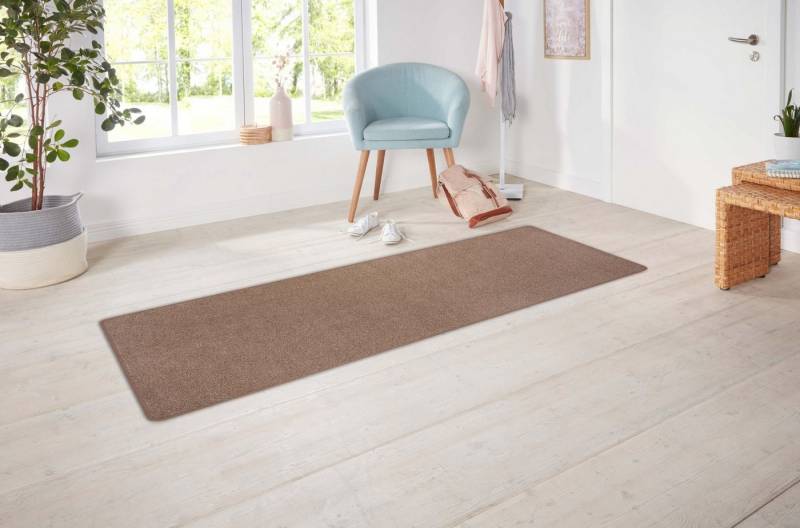 Hanse Home Exclusiv Läufer Liberty, rechteckig, Höhe: 7 mm, Uni-Meliert, robust, kräftige Farben, rundherum farbige Kettelung von Hanse Home Exclusiv