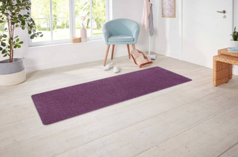 Hanse Home Exclusiv Läufer Liberty, rechteckig, Höhe: 7 mm, Uni-Meliert, robust, kräftige Farben, rundherum farbige Kettelung von Hanse Home Exclusiv