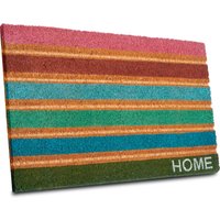 HANSE Home Fußmatte "Mix Mats Kokos Colorful Stripes, Türmatte" rechteckig 15 mm Höhe Strapazierfähig, pflegeleicht, robust, wetterfest, UV-beständig von Hanse Home