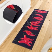 HANSE Home Küchenläufer "Chili Dance" rechteckig 3 mm Höhe Läufer, Rutschfest, Küchenteppich, Küche, Teppich, Pflegeleicht von Hanse Home