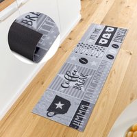 HANSE Home Küchenläufer "Its Time For Espresso" rechteckig 3 mm Höhe Läufer, Rutschfest, Küchenteppich, Küche, Teppich, Pflegeleicht von Hanse Home