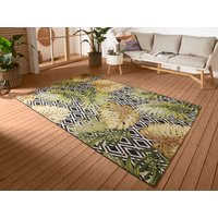 HANSE Home Outdoorteppich "Diamonds and Leaves", rechteckig, 3 mm Höhe, In-& Outdoor, Teppich, Wetterfest, Balkon, Garten, Wohnzimmer, Floral von Hanse Home