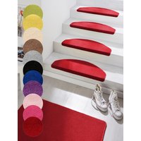 HANSE Home Stufenmatte "Fancy", halbrund, 7 mm Höhe, 15 Stück, Treppenmatten, Selbstklebend, Stufenteppich, Treppenstufen von Hanse Home