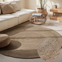 HANSE Home Teppich "Rangpur Juteteppich" rund 10 mm Höhe Handgewebt, 100% Jute, Natur, Wohnzimmer, Flur, Boho, Skandi von Hanse Home