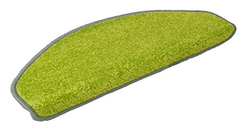 Hanse Home 101149 unifarben Teppich Läufer Brücke Bettumrandung Stufenmatten Treppenschoner, grün, 15 er Set von Hanse Home