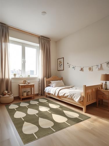 Hanse Home Adventures Kinderteppich - Design Spielteppich Leaves, Modernes Blatt Design, Spielmatte, Krabbelteppich Junge Mädchen für Kinderzimmer, Jugendzimmer, Wohnzimmer - Grün Creme, 120x170cm Hanse Home Adventures Kinderteppich - Design Spielteppich Leaves, Modernes Blatt Design, Spielmatte, Krabbelteppich Junge Mädchen für Kinderzimmer, Jugendzimmer, Wohnzimmer - Grün Creme, 120x170cm von Hanse Home