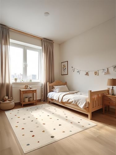 Hanse Home Adventures Kinderteppich - Konfetti Punkte Spielteppich, Modernes Design, Spielmatte, Krabbelteppich Junge Mädchen für Kinderzimmer, Jugendzimmer, Wohnzimmer - Creme Multifarben, 200x290cm Hanse Home Adventures Kinderteppich - Konfetti Punkte Spielteppich, Modernes Design, Spielmatte, Krabbelteppich Junge Mädchen für Kinderzimmer, Jugendzimmer, Wohnzimmer - Creme Multifarben, 200x290cm von Hanse Home