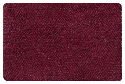 Hanse Home Clean & Go Fußmatte für Innen und Außen 100x150cm - Fussmatte Schmutzfangmatte Türmatte Waschbar & Wetterfest, rutschfest für Eingangsbereich & Außenbereich – Rot Schwarz von Hanse Home