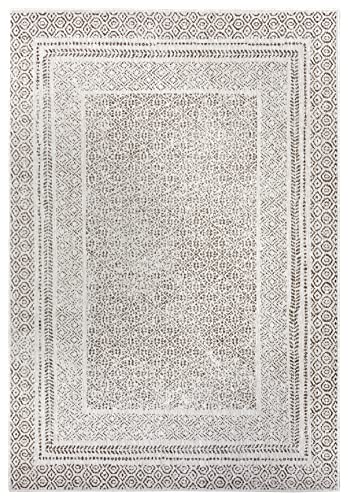 Hanse Home Frame Flachgewebe In- und Outdoor Wendeteppich Wetterfest Modernes Design Teppich für Balkon Terrasse Garten Wintergarten Wohnzimmerteppich Wasserfest, 80x250cm, Linen von Hanse Home