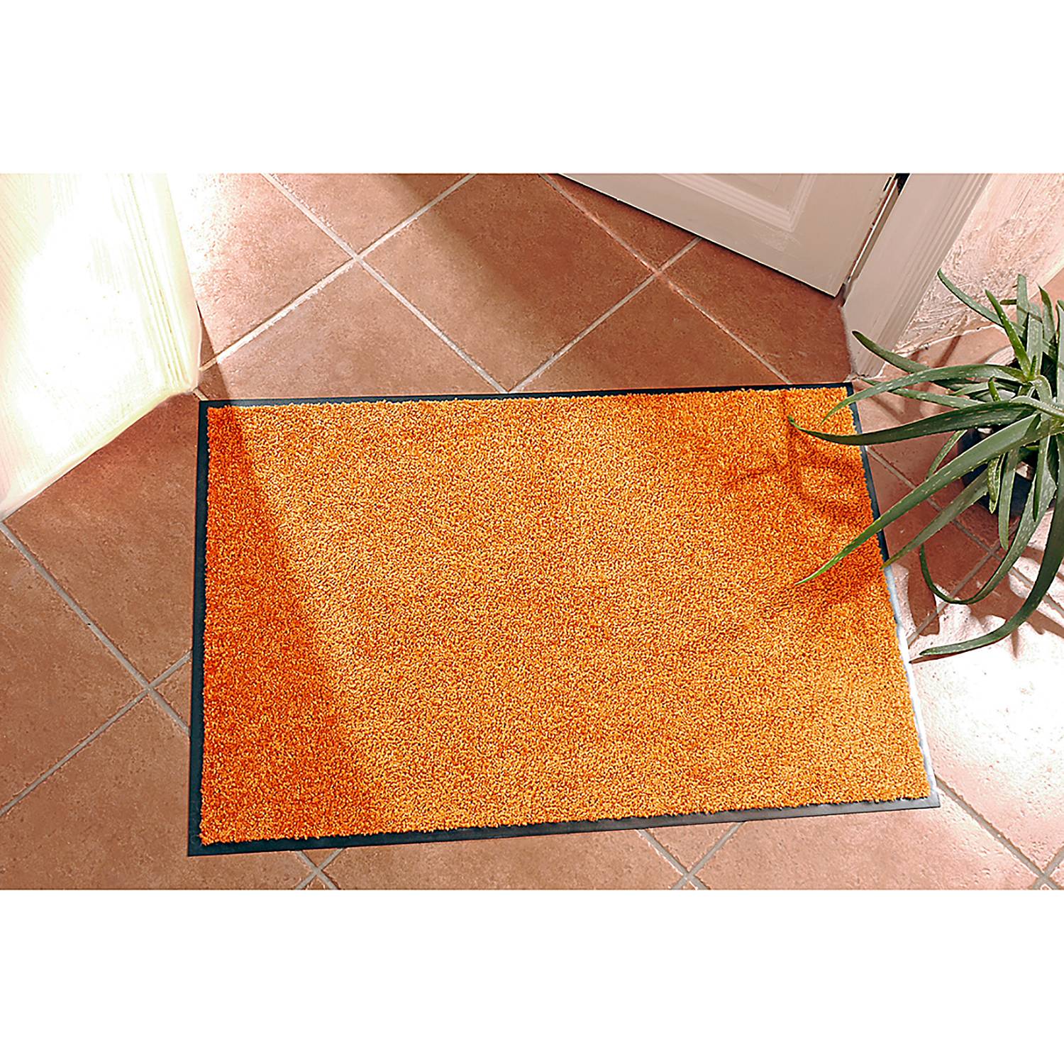 Hanse Home Fuß- und Sauberlaufmatte Wash & Clean Kunstfaser Orange 60x0.7x90 cm (BxHxT) von Hanse Home