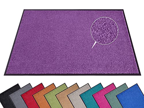Hanse Home Fußmatte (S-XXL) 40x60cm – 12 Farben – Fussmatte Outdoor Schmutzfangmatte Türmatte Waschbar & Wetterfest rutschfest für Eingangsbereich & Außenbereich – Violett von Hanse Home
