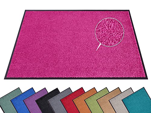 Hanse Home Fußmatte (S-XXL) 90x150cm – 12 Farben – Fussmatte Outdoor Schmutzfangmatte Türmatte Waschbar & Wetterfest rutschfest für Eingangsbereich & Außenbereich – Himbeerrot von Hanse Home