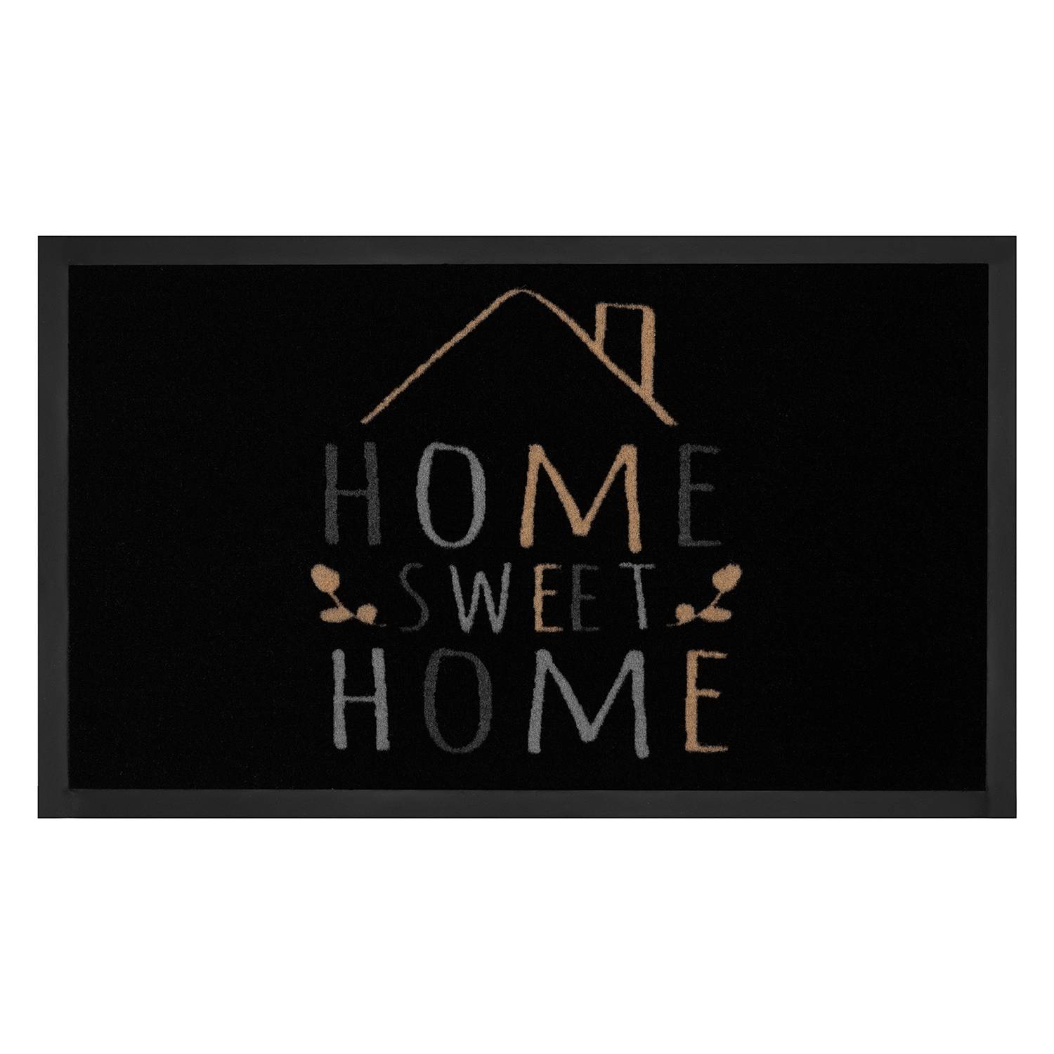 Hanse Home Fußmatte Home Sweet Home Webstoff Schwarz/Creme 45x75 cm (BxT) von Hanse Home
