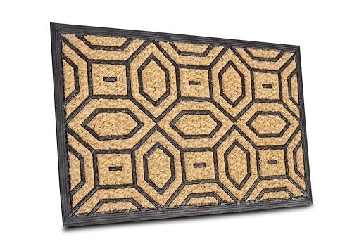 Hanse Home Fußmatte Kokos und Gummi für Innen und Außen - Outdoor Schmutzfangmatte Natur, Outdoor Geometrisches Muster, Wetterfest und rutschfest für Flur, Terrasse, Eingangsbereich - 45x75cm Hanse Home Fußmatte Kokos und Gummi für Innen und Außen - Outdoor Schmutzfangmatte Natur, Outdoor Geometrisches Muster, Wetterfest und rutschfest für Flur, Terrasse, Eingangsbereich - 45x75cm von Hanse Home
