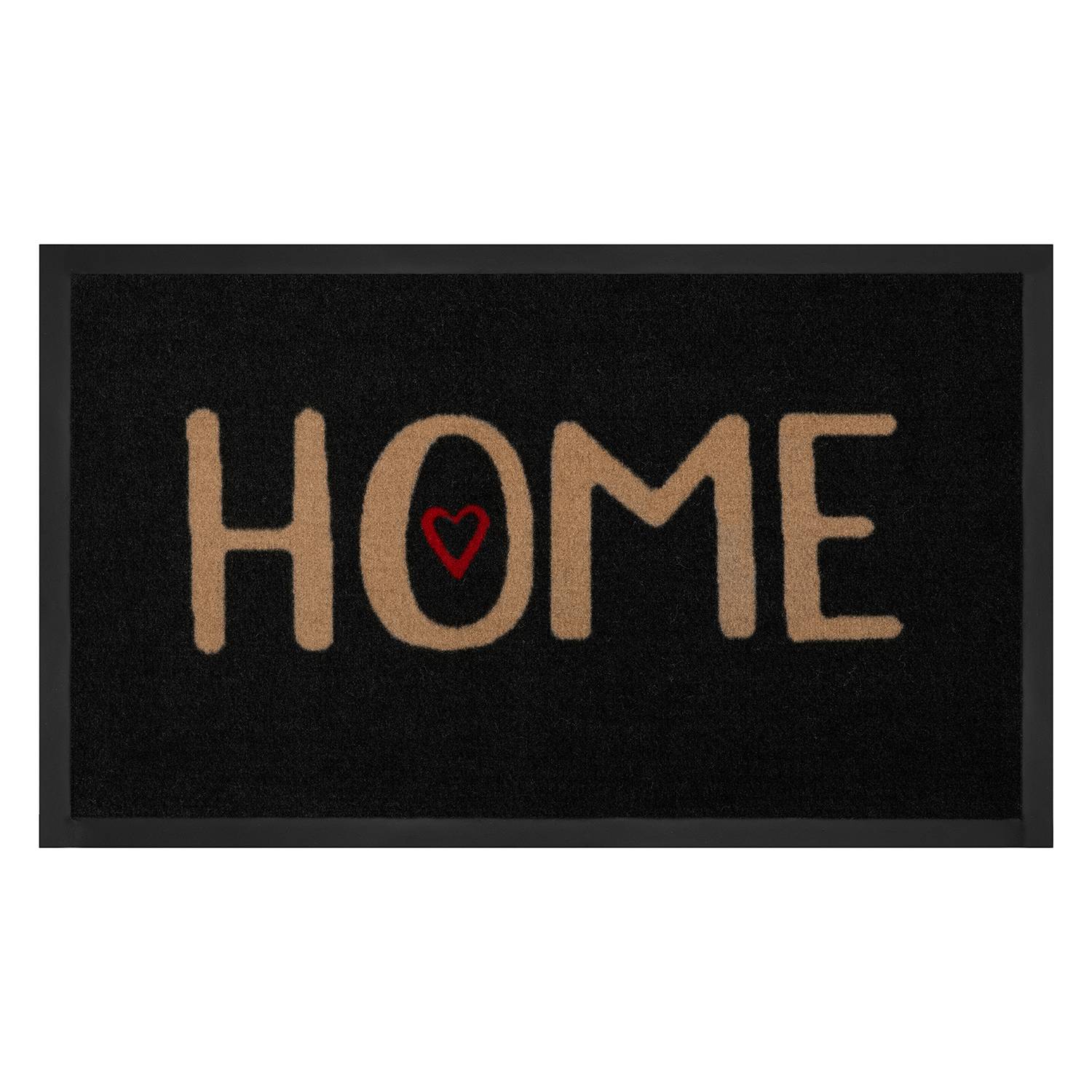 Hanse Home Fußmatte Lovely Home Webstoff Anthrazit /Beige 45x75 cm (BxT) von Hanse Home