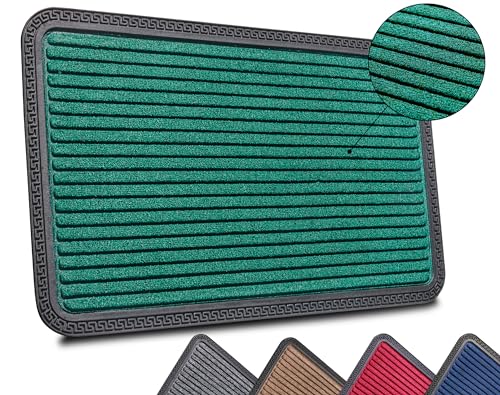 Hanse Home Fußmatte für Innen und Außen - Schmutzfangmatte rutschfest - Fussmatte Waschbar & Wetterfest, Türmatte Fußabtreter für Flur, Terrasse, Eingangsbereich - 45x75cm, Grün Hanse Home Fußmatte für Innen und Außen - Schmutzfangmatte rutschfest - Fussmatte Waschbar & Wetterfest, Türmatte Fußabtreter für Flur, Terrasse, Eingangsbereich - 45x75cm, Grün von Hanse Home