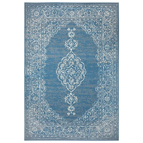 Hanse Home Gloria Orient Teppich 200x290cm – Wohzimmerteppich Mehrfarbig Vintage Teppich Orientalisches Muster für Flur, Esszimmer, Schlafzimmer, Kinderzimmer, Wohnzimmer, Küche – Sky Blue von Hanse Home