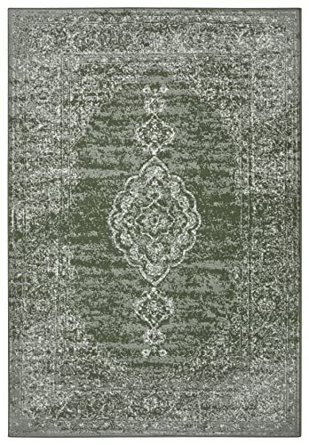 Hanse Home Gloria Orient Teppich 80x150cm – Wohzimmerteppich Mehrfarbig Vintage Teppich Orientalisches Muster für Flur, Esszimmer, Schlafzimmer, Kinderzimmer, Wohnzimmer, Küche – Green von Hanse Home