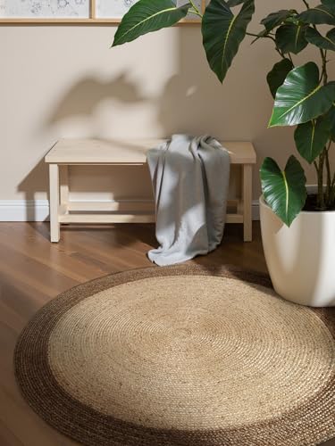 Hanse Home Jutta Juteteppich - Natur Wohnzimmerteppich Rund aus 100% Jute, Handgewebt - Robust & Pflegeleicht - Moderner, Boho Naturfaser Teppich, Natur Elfenbein Greige - Ø200cm Hanse Home Jutta Juteteppich - Natur Wohnzimmerteppich Rund aus 100% Jute, Handgewebt - Robust & Pflegeleicht - Moderner, Boho Naturfaser Teppich, Natur Elfenbein Greige - Ø200cm von Hanse Home